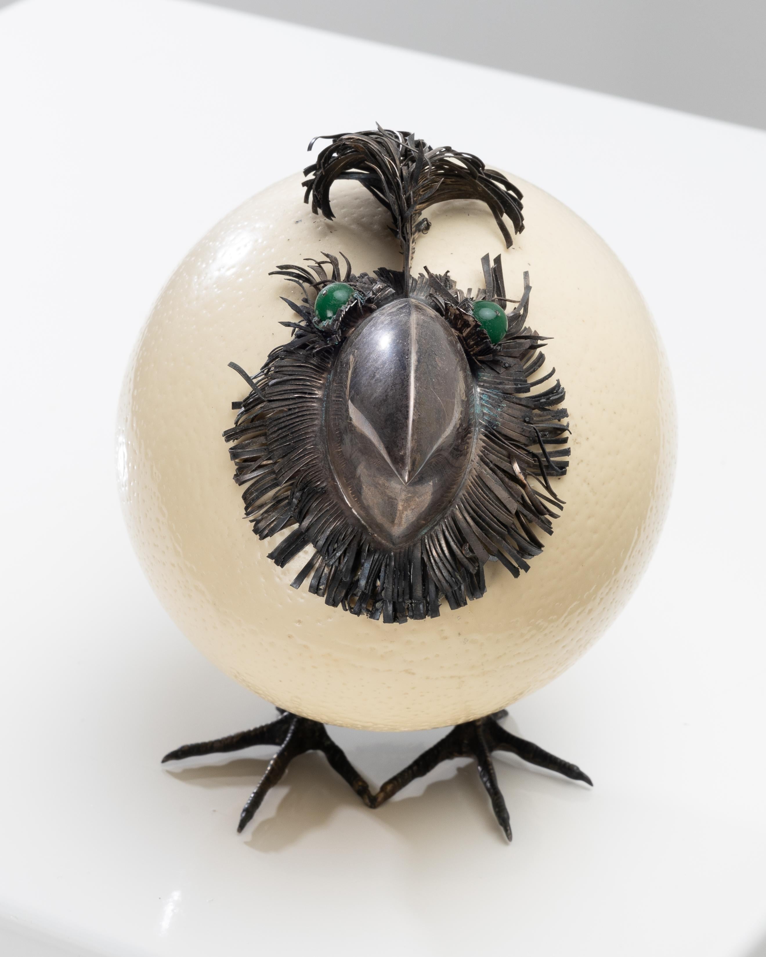 Italian Fantastic silver bird by Gabriele De Vecchi, Milano For Sale
