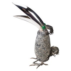 Fantastic silver bird (toucan) by Gabriele De Vecchi, Milano