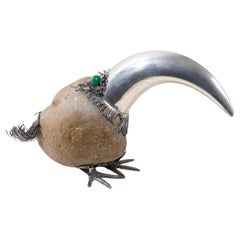 Fantastischer silberner Vogel (toucan) von Gabriele De Vecchi, Mailand