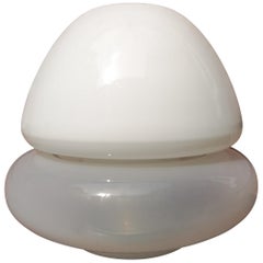 Fantastic Space age Murano lamp in glass white in two piece. Italy 1970 Fantastic Space age Murano lamp in glass white in two piece. Italy 1970