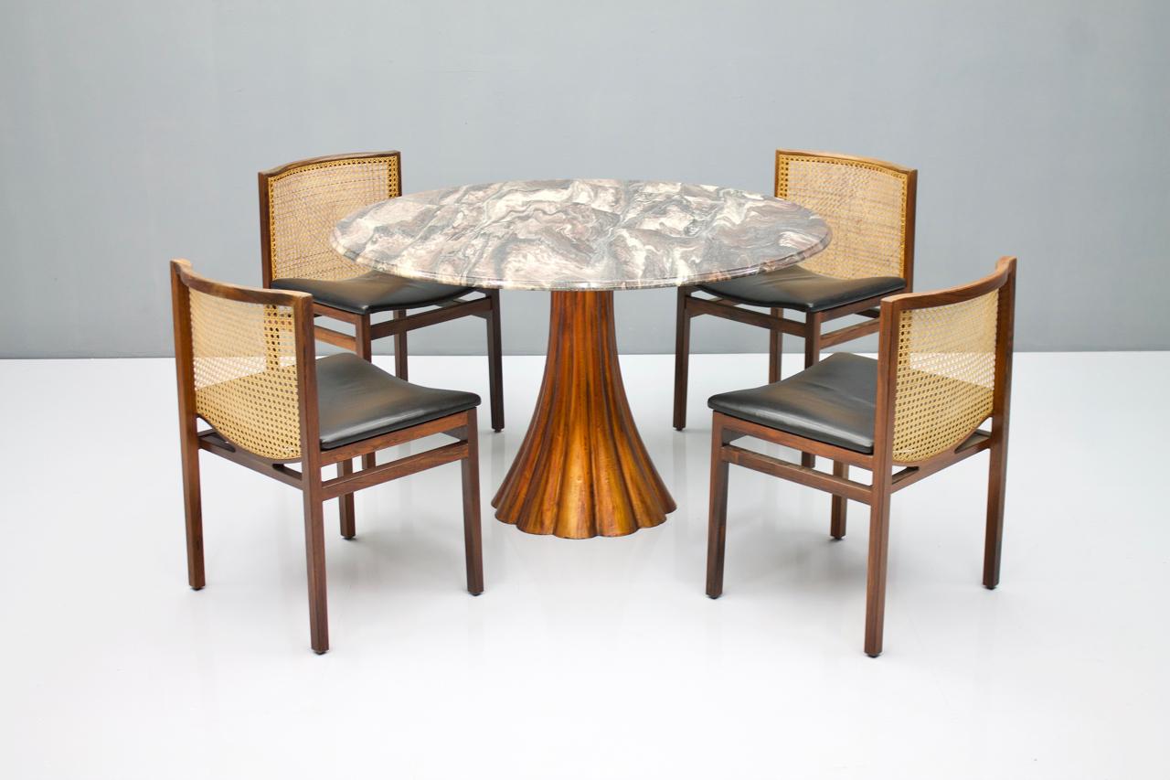 Fantastic Tulip Marble Dining Table Cast Metal, Italy, 1960s 7