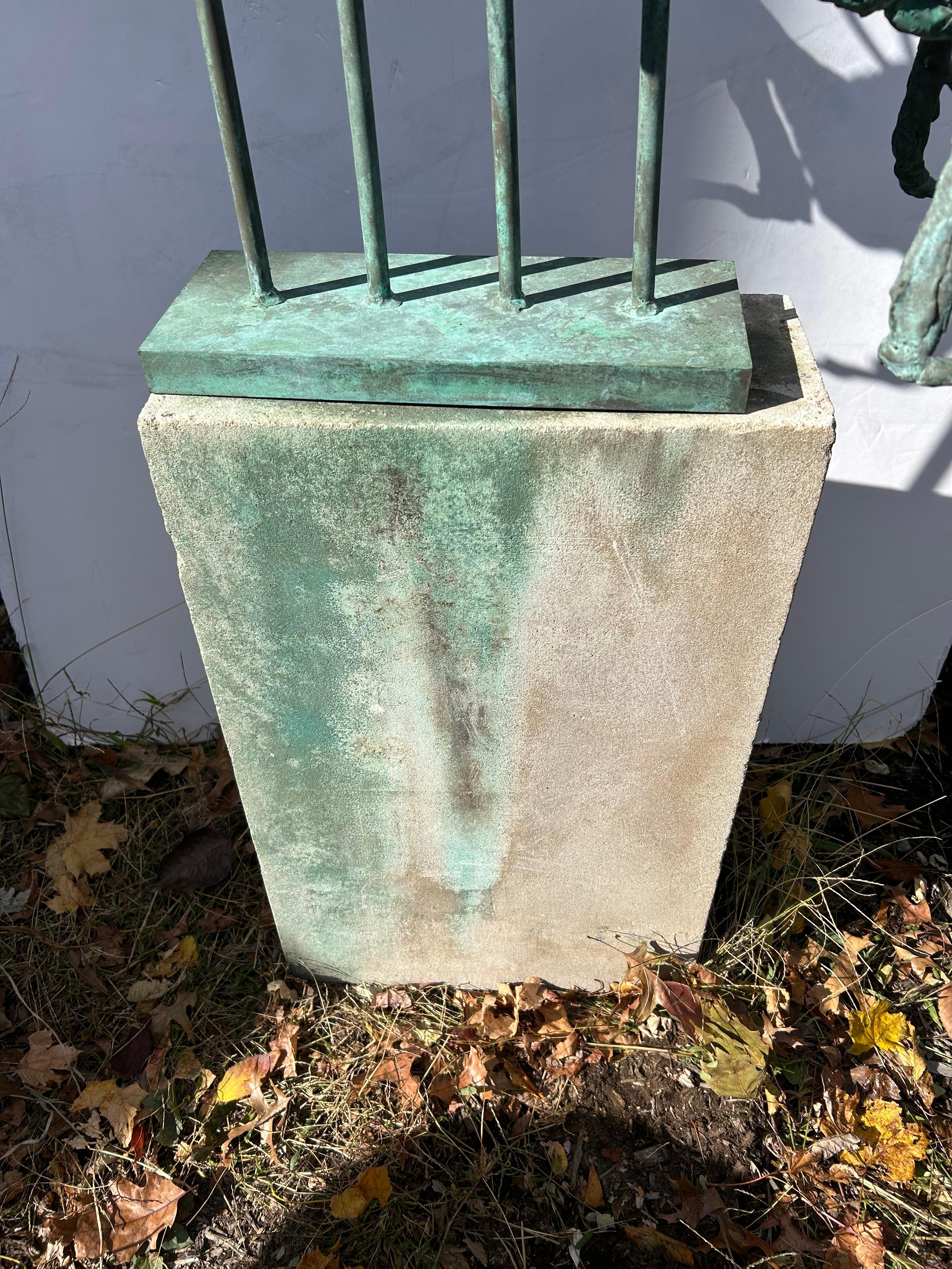 Fantastische Grashüpfer-Skulptur aus Verdigris-Bronze für den Innenbereich oder den Garten im Angebot 6