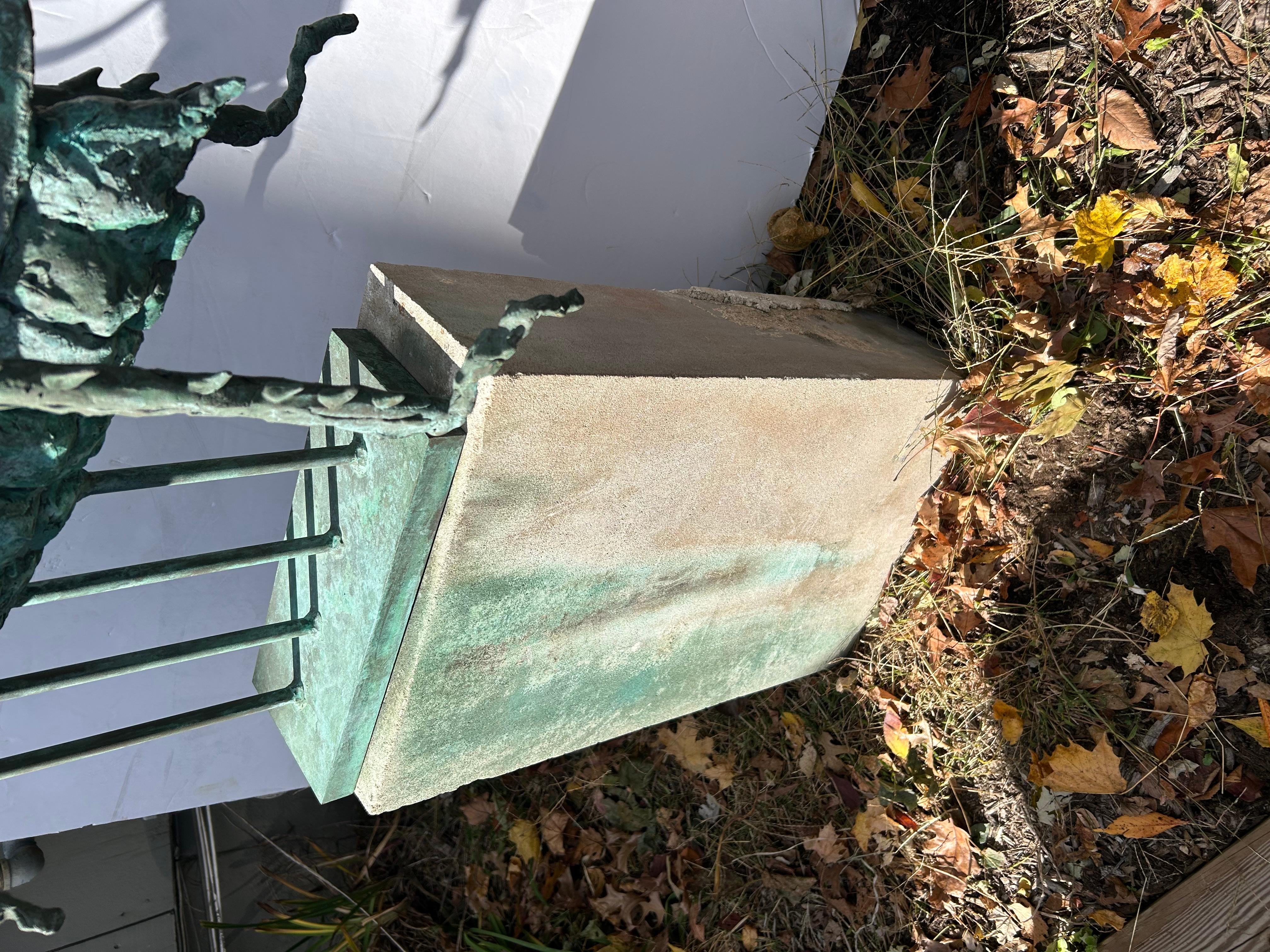 Fantastische Grashüpfer-Skulptur aus Verdigris-Bronze für den Innenbereich oder den Garten im Angebot 8