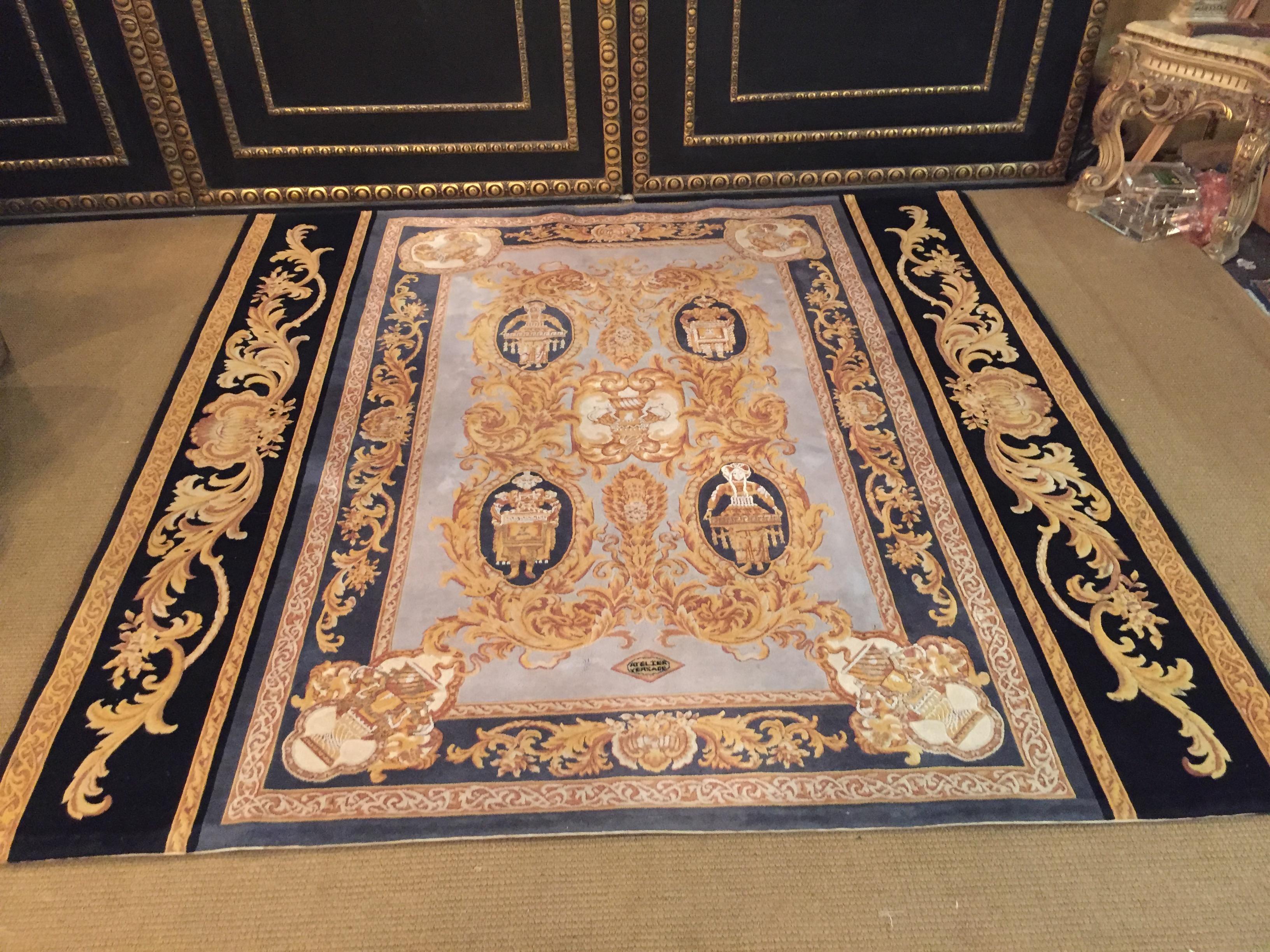 Fantastic Versace Carpet Baroque Style Gold and Black 5