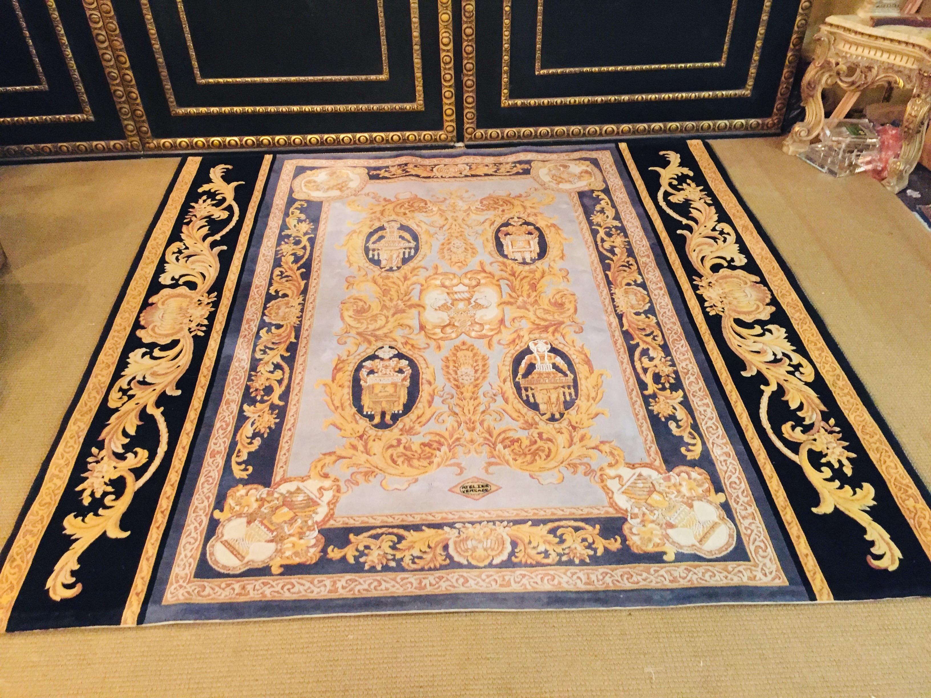 Fantastic Versace Carpet Baroque Style Gold and Black 6