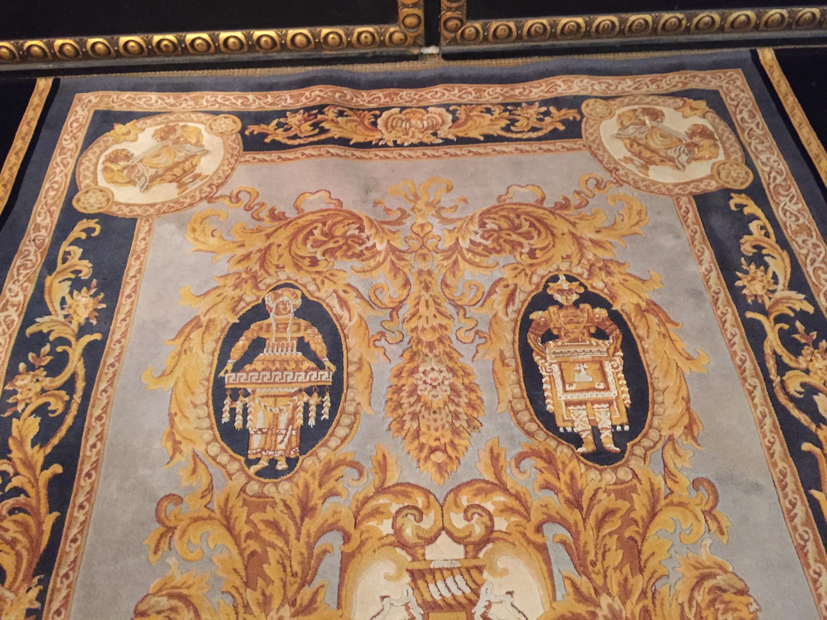 20th Century Fantastic Versace Carpet Baroque Style Gold and Black