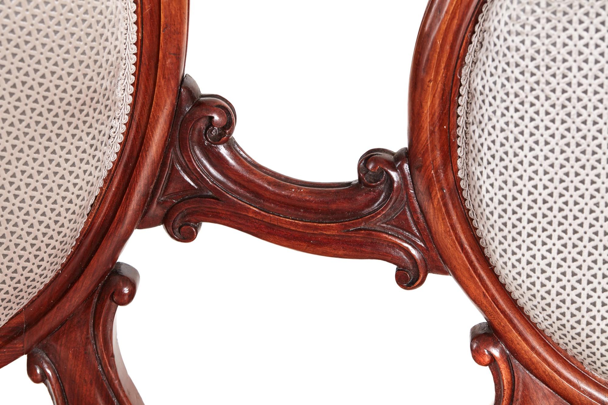 19th Century Fantastic Victorian Carved Walnut Cameo Back Settee For Sale