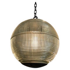 Fantastico lampadario a sospensione vintage parigino a globo olofane