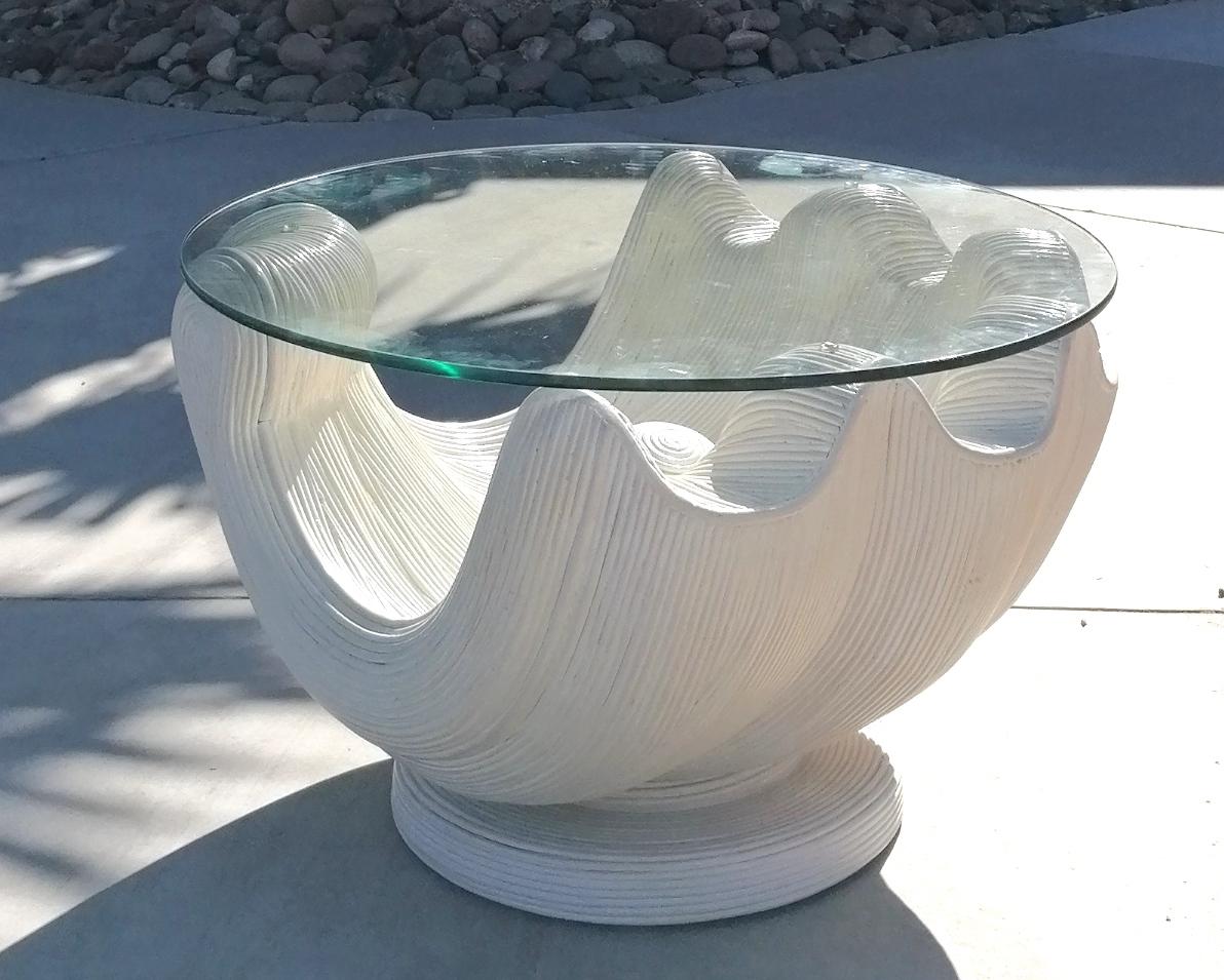 clam shell coffee table