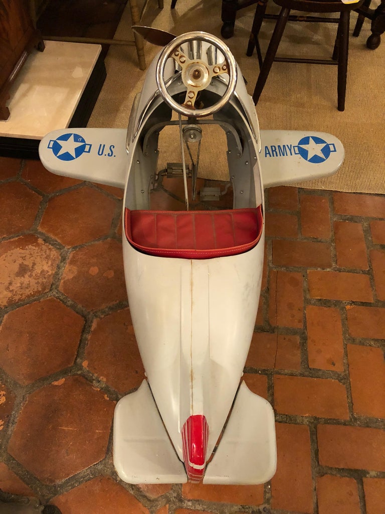 Fantastic Vintage Pursuit Children's Toy Pedal Airplane Car at 1stDibs