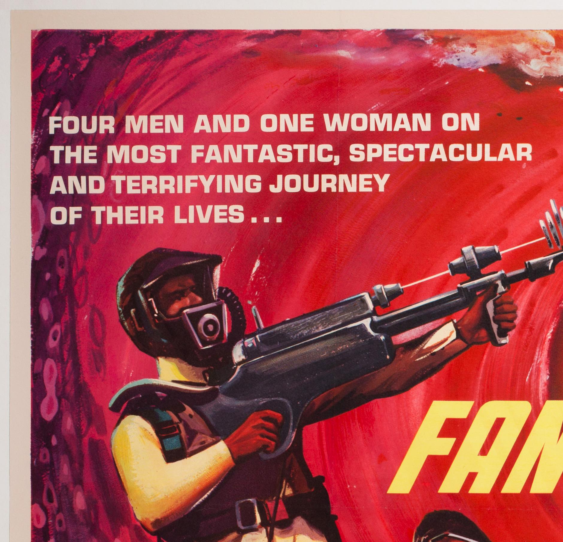British Fantastic Voyage Film, Movie Poster, 1966, Tom Beauvais, Linen Backed, Sc-fi