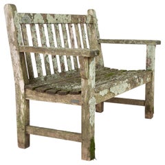 Fantastic Weathered Teak Wood Bench