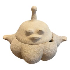 Fantastical, Functional and Figural Fire Clay Ceramic Tureen Handmade in Spain