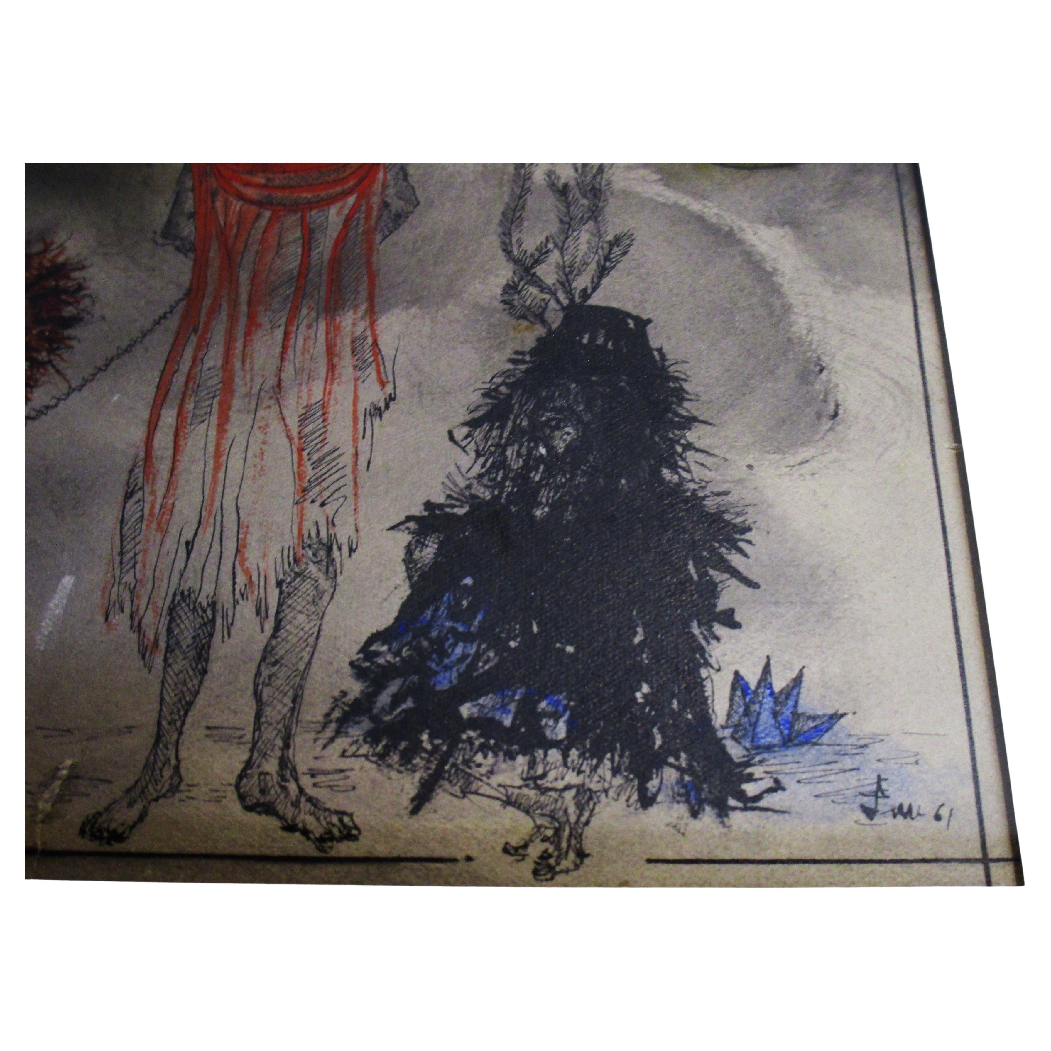 20ième siècle Peinture surréaliste latino-américaine, 1961 en vente