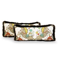 Fantastische Lendenkissen mit Leoparden-Einhorn-Lendenkissen und Kunstpelz