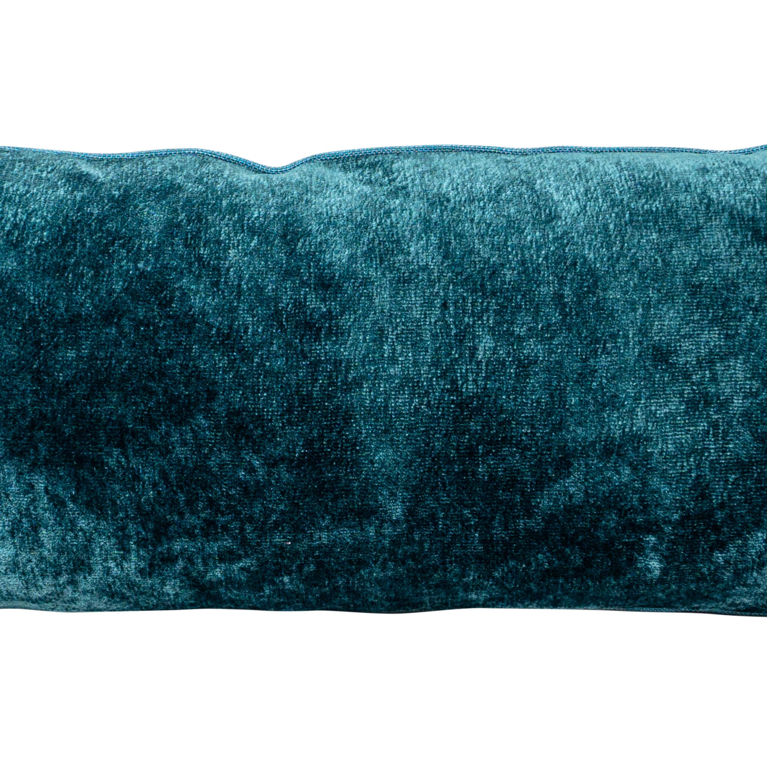 Fantastical Velvet Coral Lumbar Pillow For Sale 4