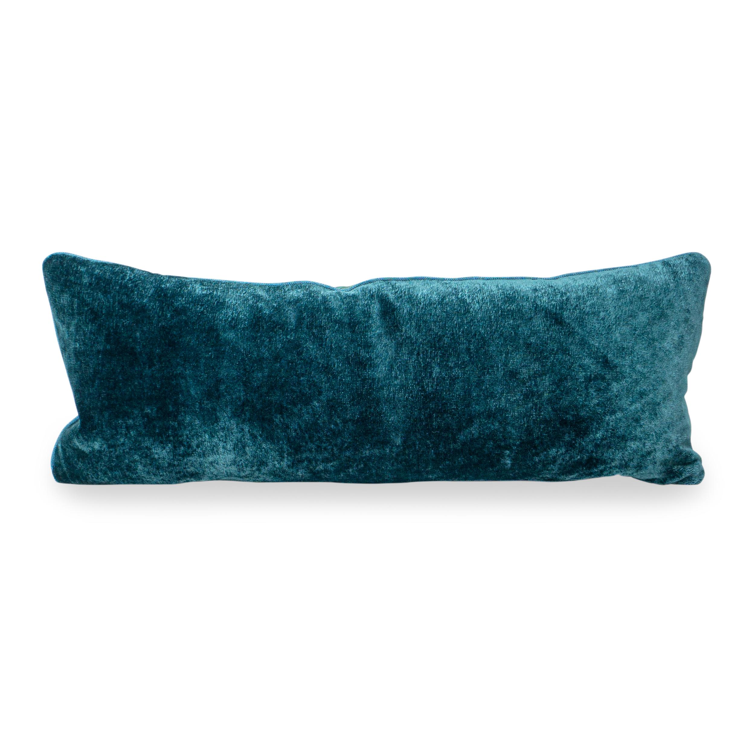 Fantastical Velvet Coral Lumbar Pillow In New Condition For Sale In Greenwich, CT