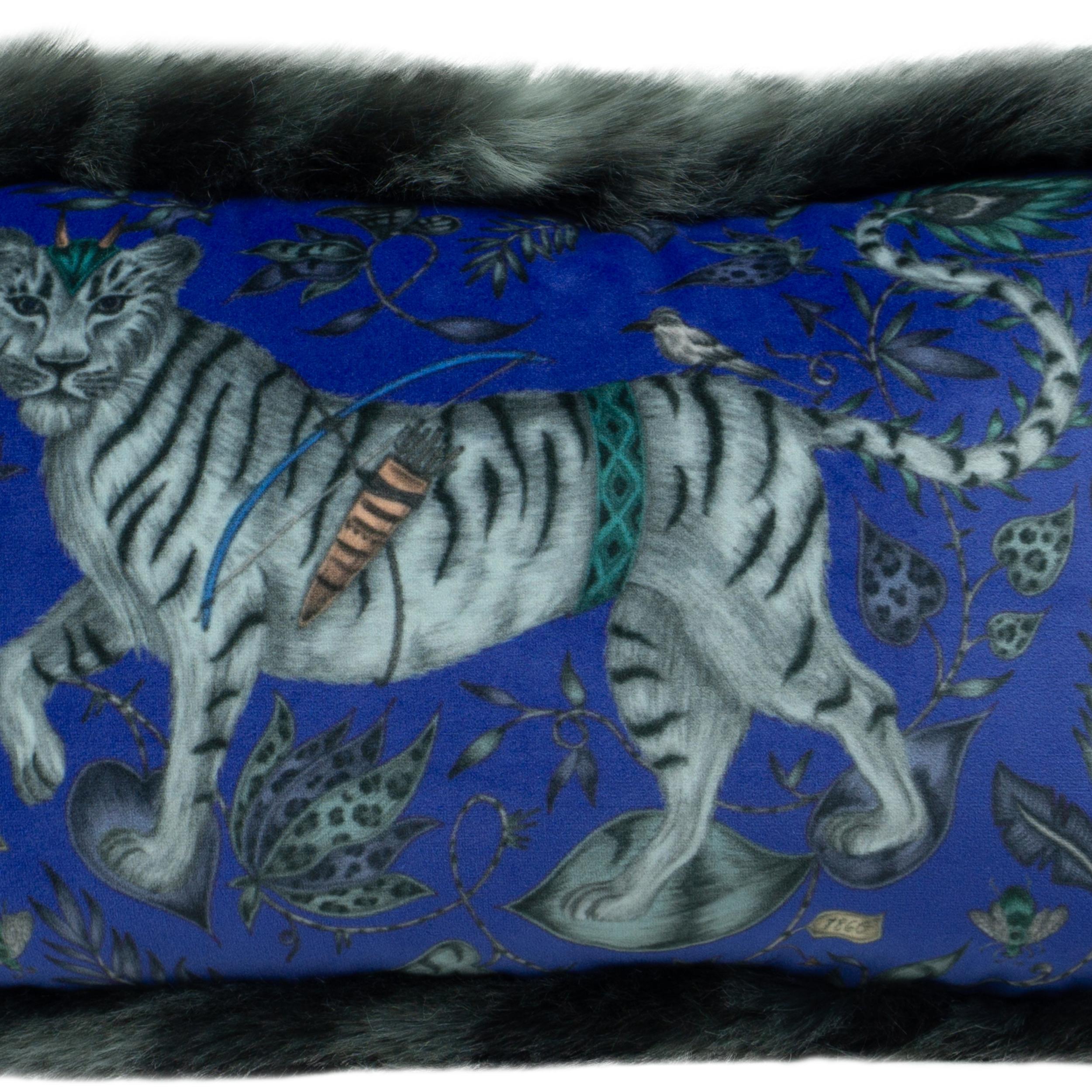 Fantastical Zebra Cat Throw Pillow Set For Sale 7