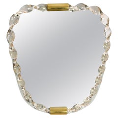 Fantastically beautiful 1960s wall mirror with a heavy Murano glass frame