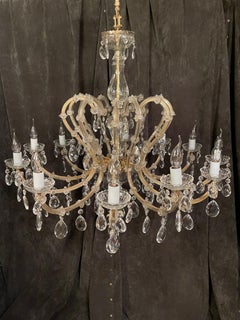 Fantastically Beautiful Chandelier Crystal Brass