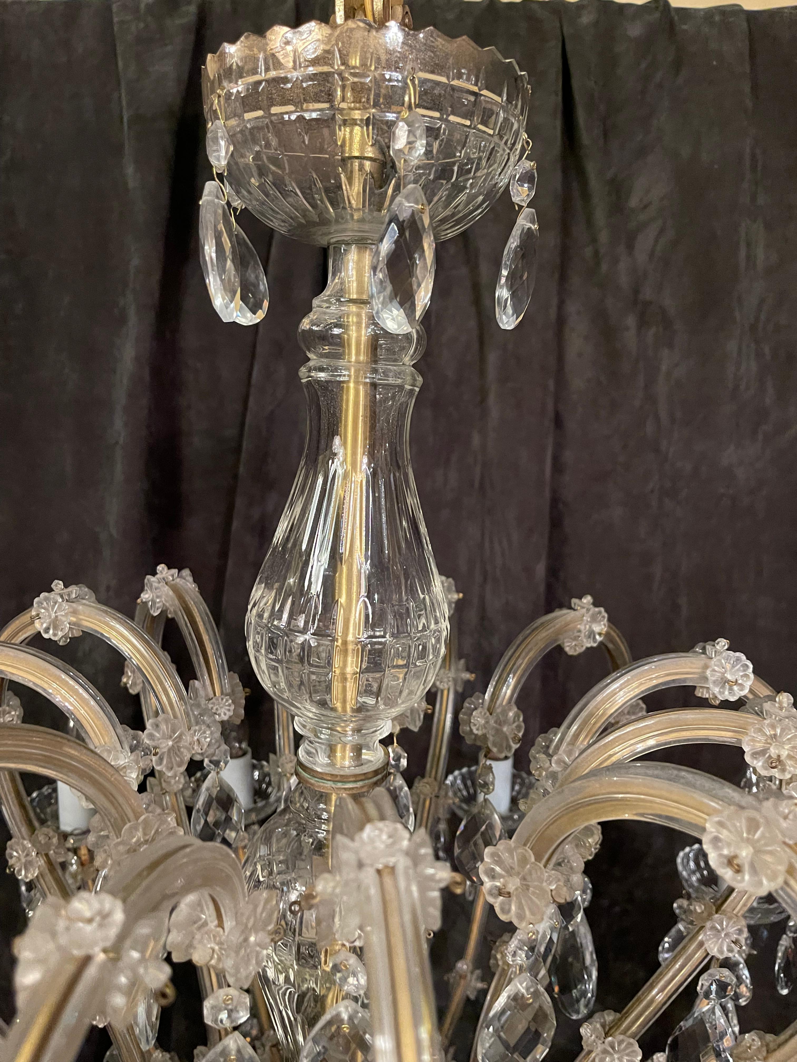Fantastically Beautiful Chandelier Crystal Brass For Sale 3