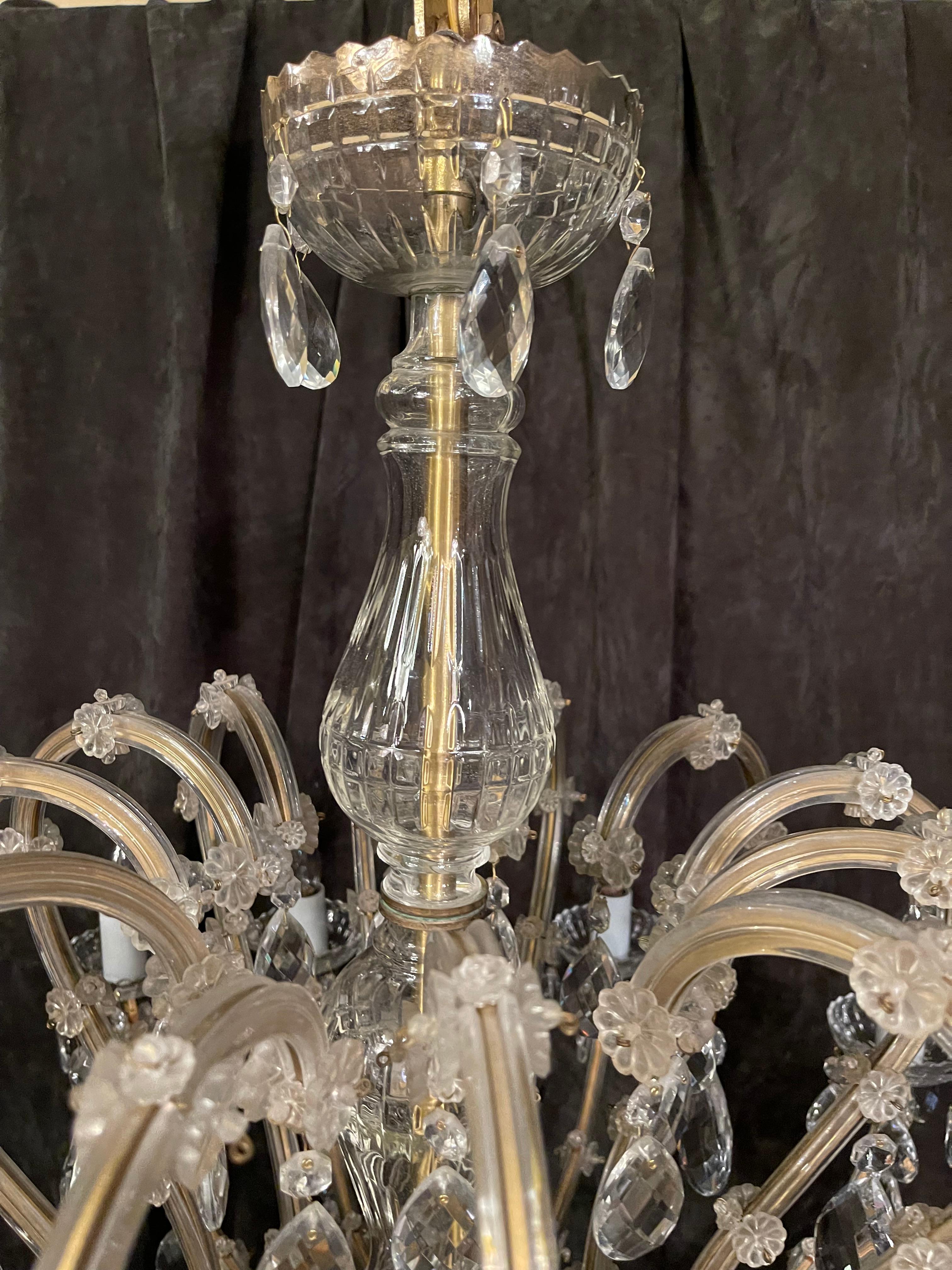 Fantastically Beautiful Chandelier Crystal Brass For Sale 4