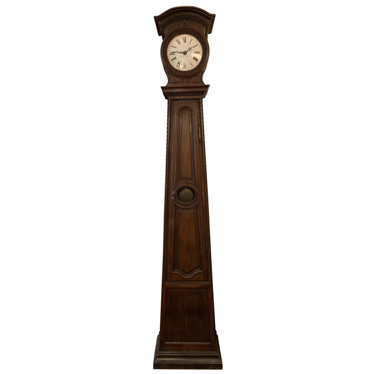 Fantastically Tall Elongated 18th Century Grandfather Clock at 1stdibs