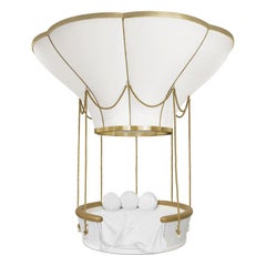 Fantasy Air Balloon Bed In White Gold Leaf details by CIRCU Magical Furniture