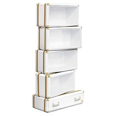 Fantasy Air Bookcase in Glossy White Lacquer Finish by Circu Magical Furniture For Sale
