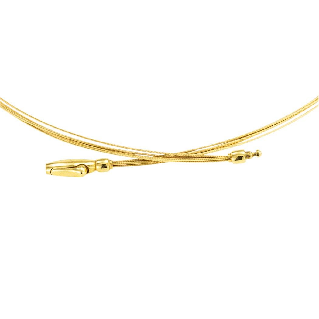 Women's or Men's Fantasy Cut Amethyst Princess Cut Diamond Yellow Gold Necklace For Sale