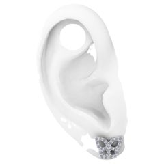 Fantasy-Ohrringe „BFLY“ mit natürlichen Diamanten, Weißgold 18kt, hergestellt in Italien