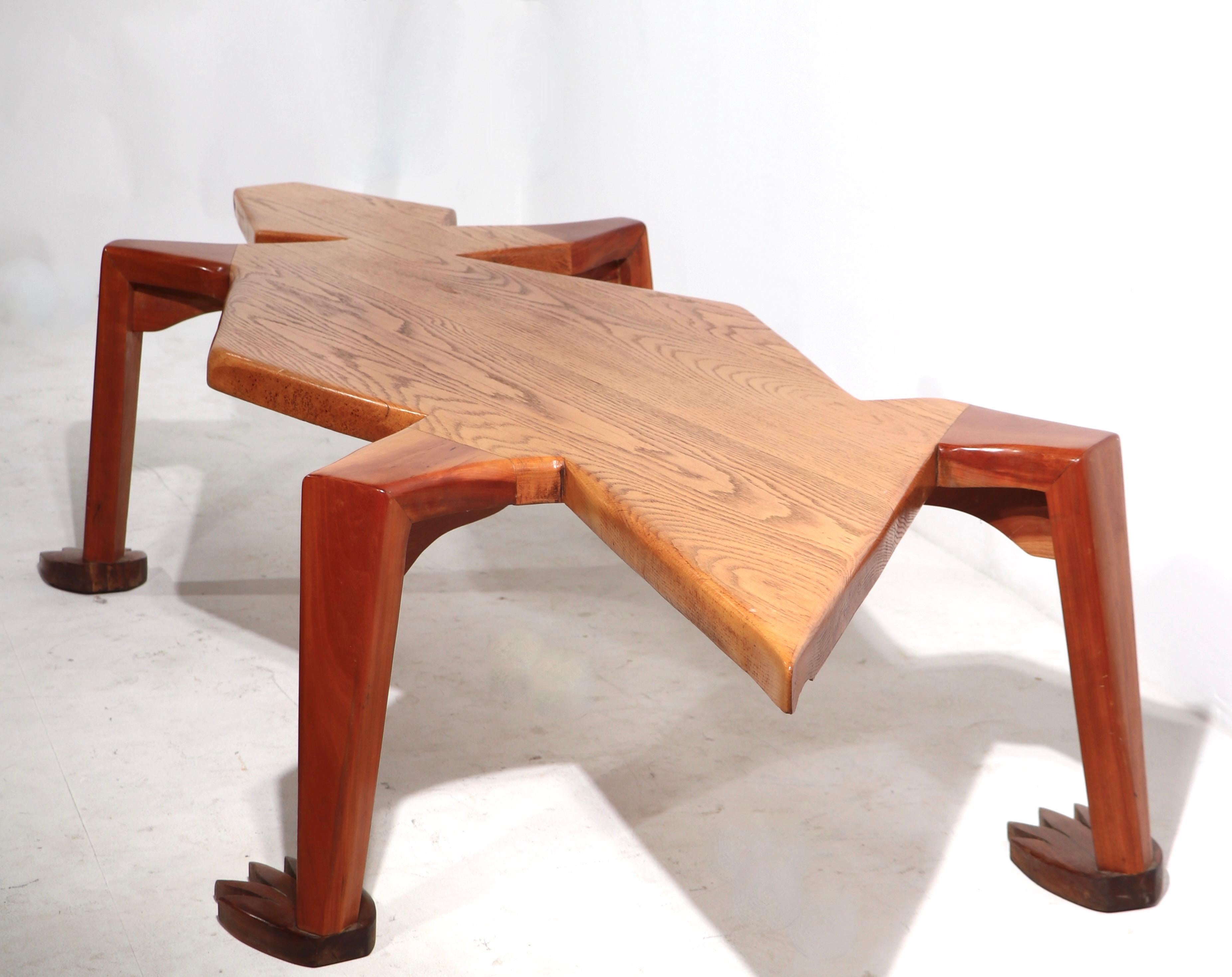 Mid-Century Modern Fantasy Furniture Alligator Coffee Table For Sale