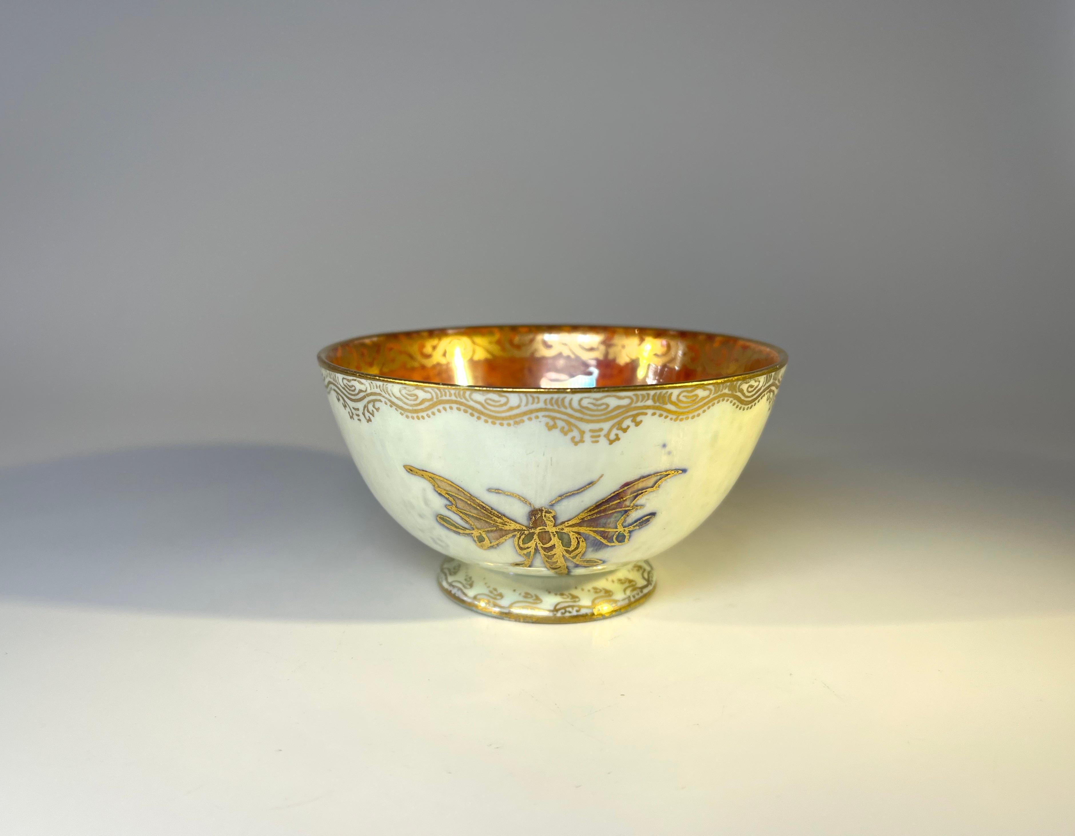 British Fantasy Moth, Wedgwood Ordinary Lustre Butterfly York Cup By Daisy Makeig-Jones For Sale