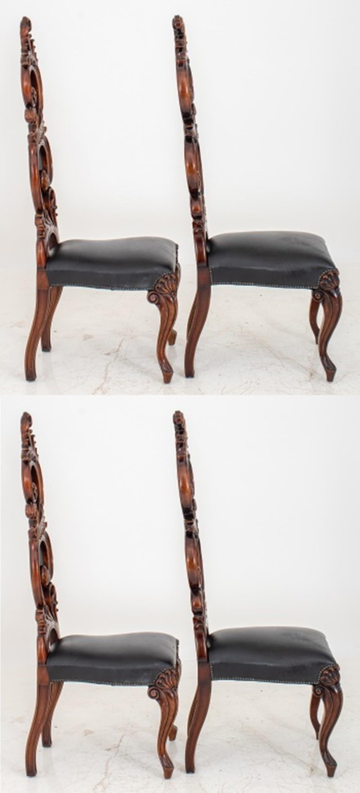 Fantasy Rococo Dining Chairs, Set of Four In Good Condition For Sale In New York, NY