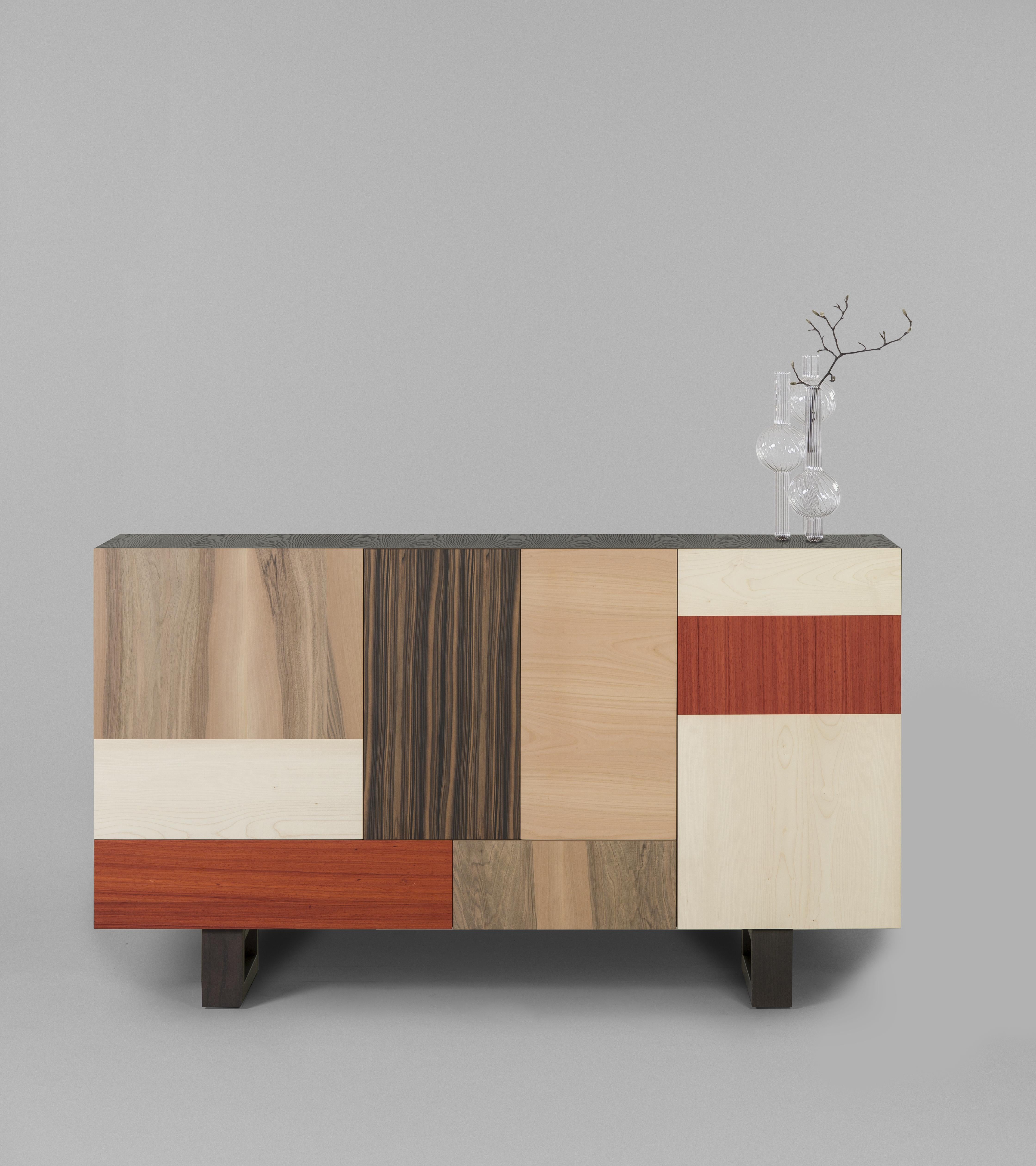 Fantesca by Moelato, Contemporary Sideboard Made with Wood Patchwork 1