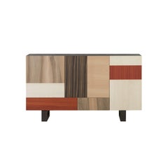 Fantesca by Morelato, Contemporary Sideboard Made with Wood Patchwork