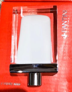 Fantini Venezia Murano Art Glass White & Clear Crystal Fixture Faucet Handle Set