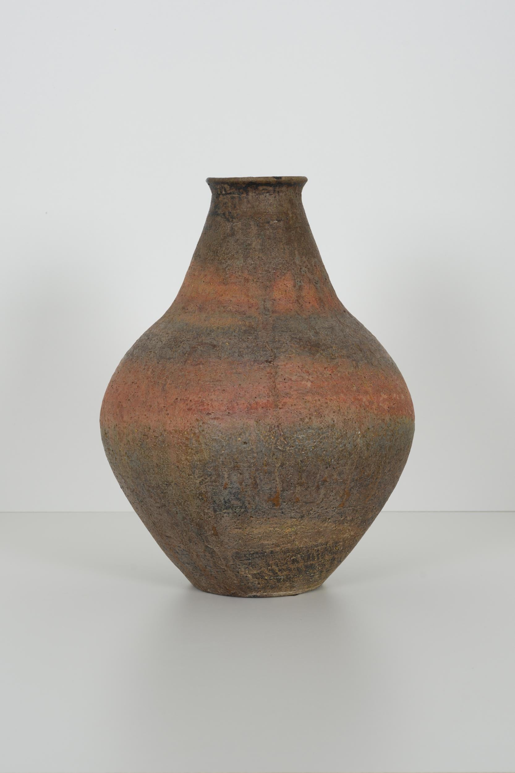 Fantoni blub shaped vase, with layered glazes. Signed underside Fantoni Italy with layered glazes. Signed underside Fantoni Italy.