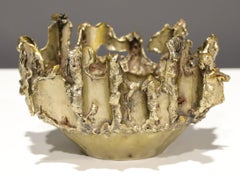 Fantoni Brutalist Bowl, Signed