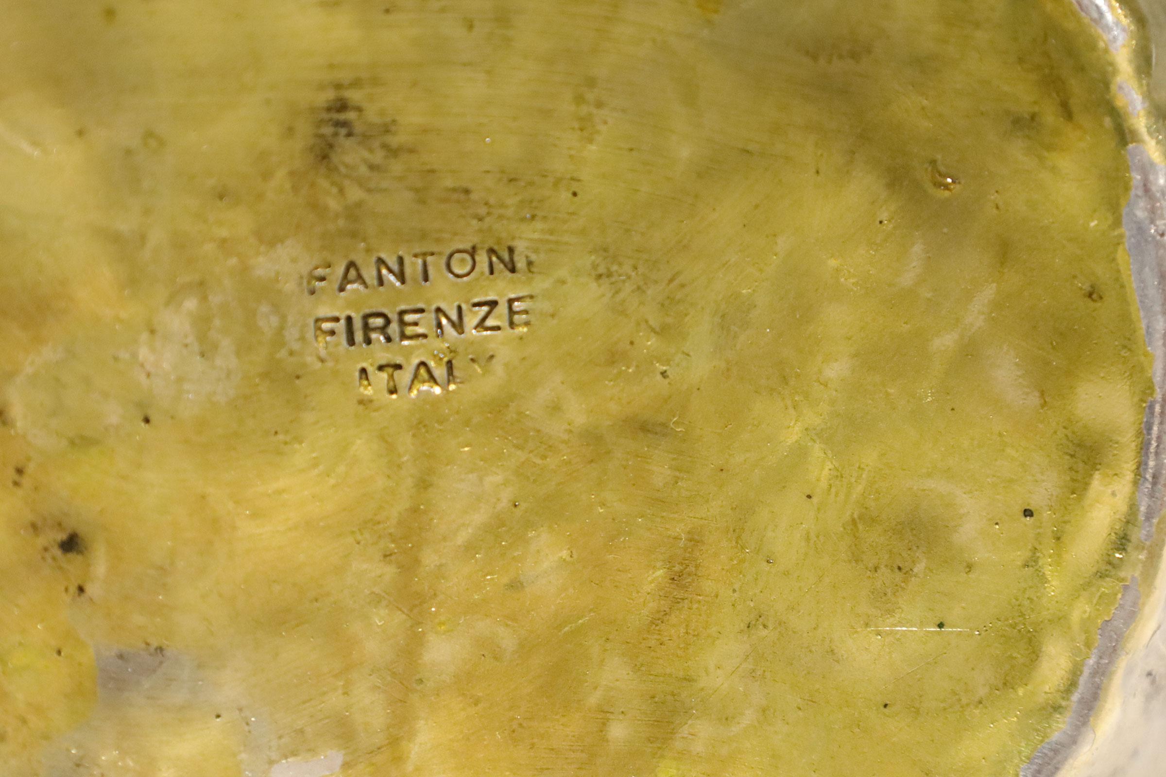 Fantoni Brutalist Bowl, Signed 2