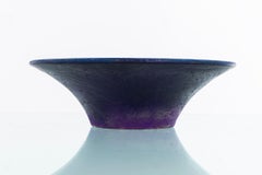 Fantoni for Raymor Deep Purple and Blue Ceramic Bowl 1955
