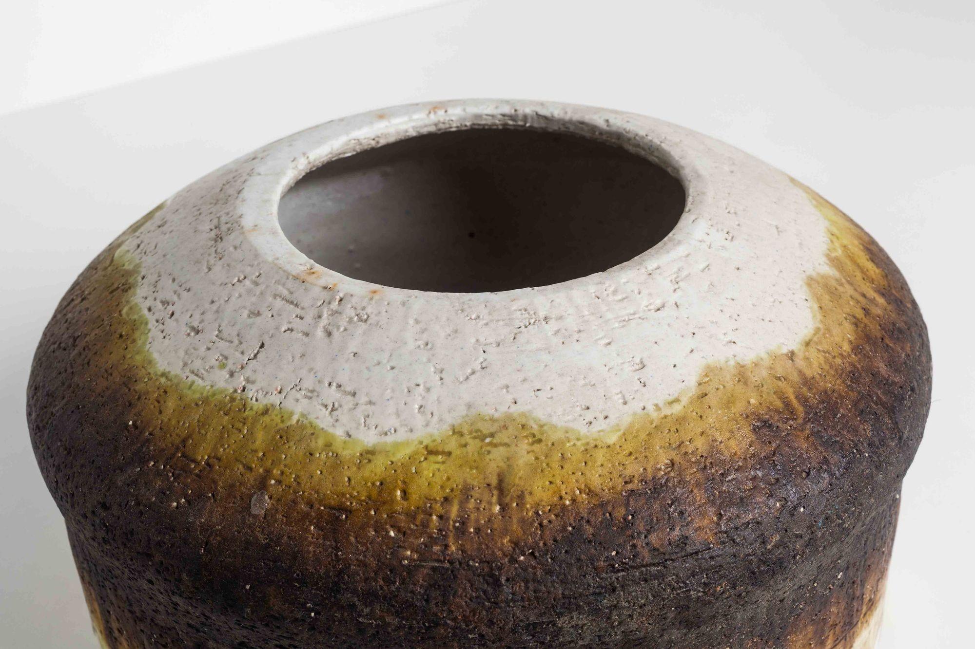 Fantoni für Raymor Vase mit farblich abgestuftem Tropfglasur-Design im Zustand „Gut“ im Angebot in Chicago, IL