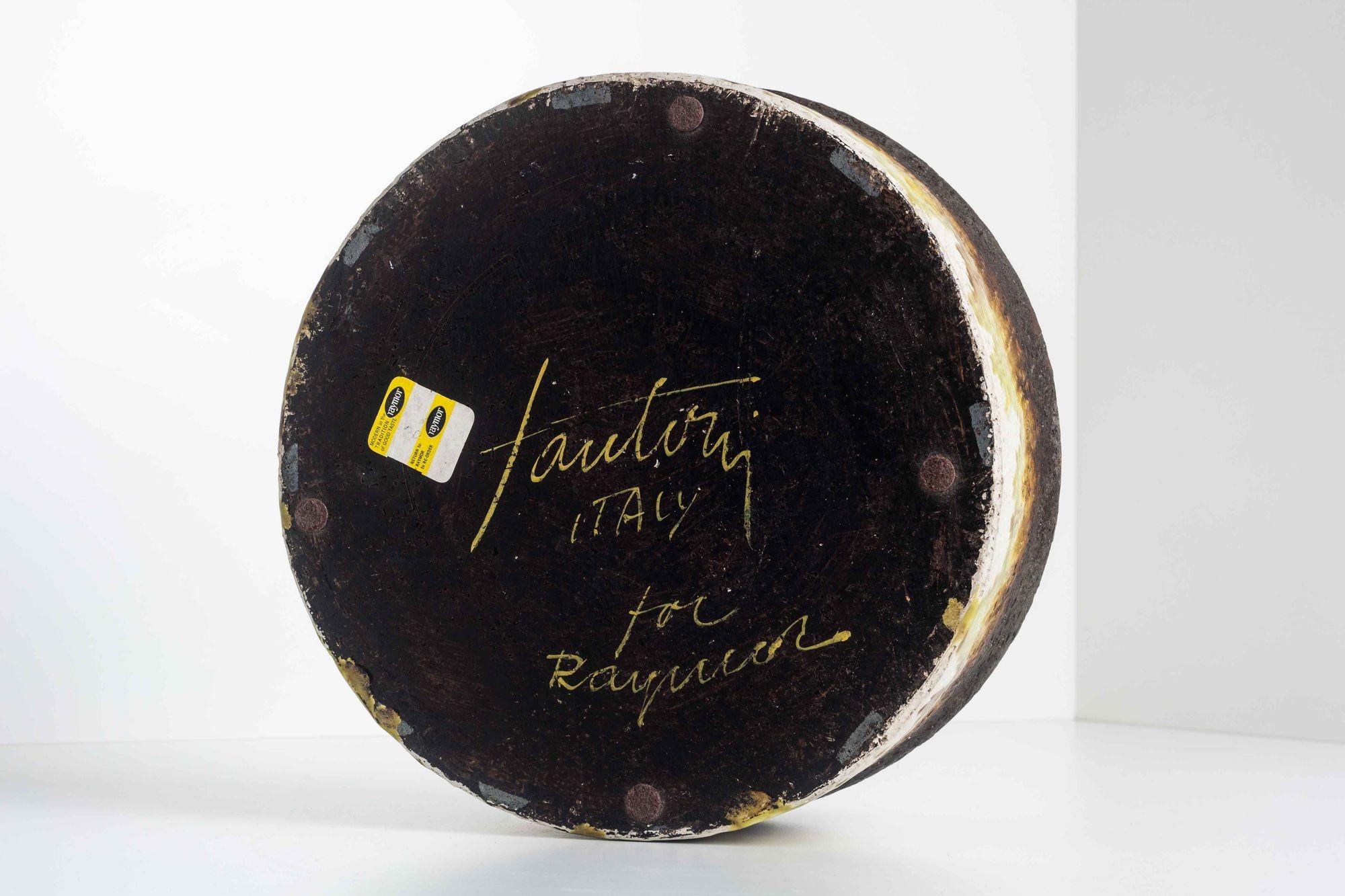 Fantoni für Raymor Vase mit farblich abgestuftem Tropfglasur-Design im Angebot 2