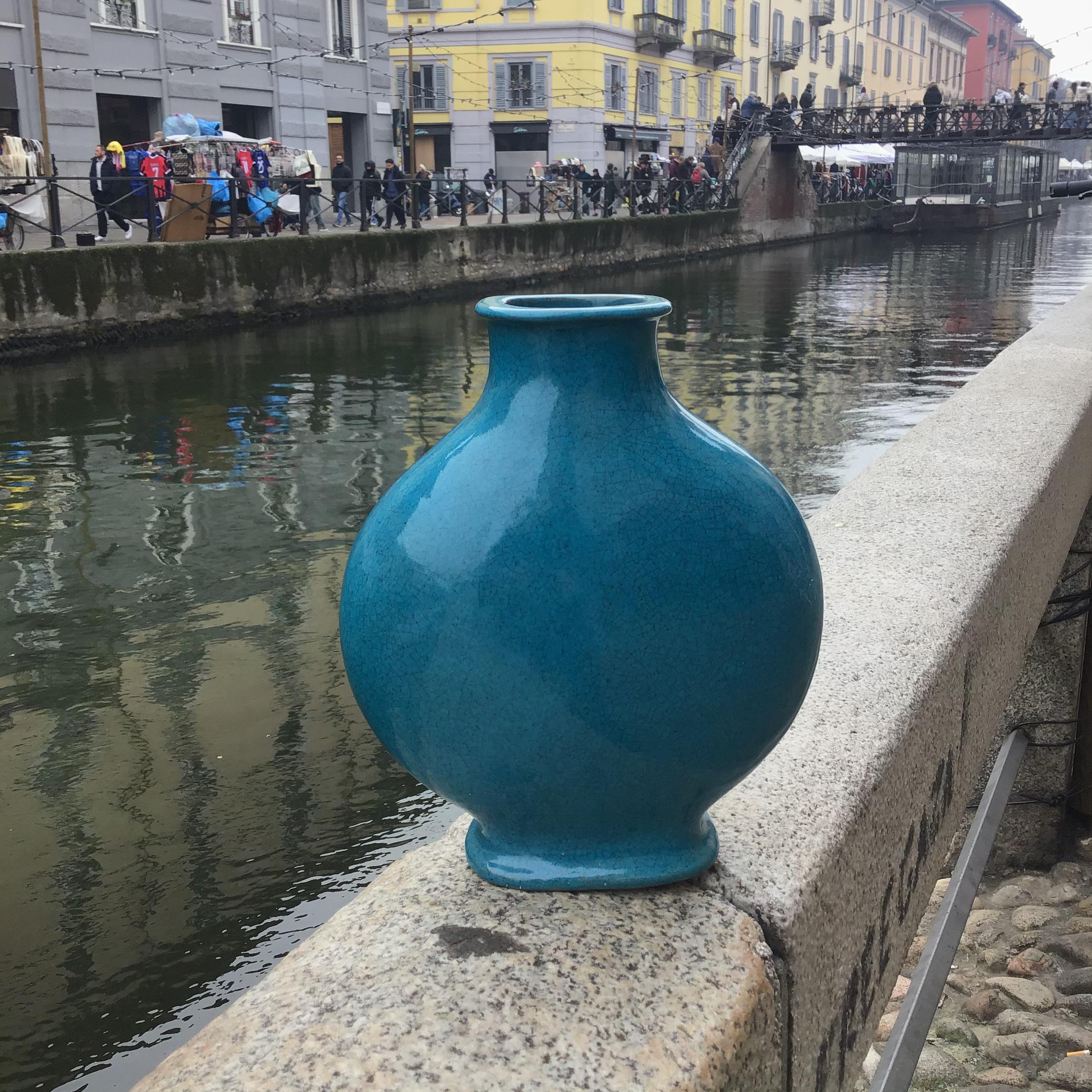 Fantoni Marcello vase ceramic 1950 Firenze, Italy.