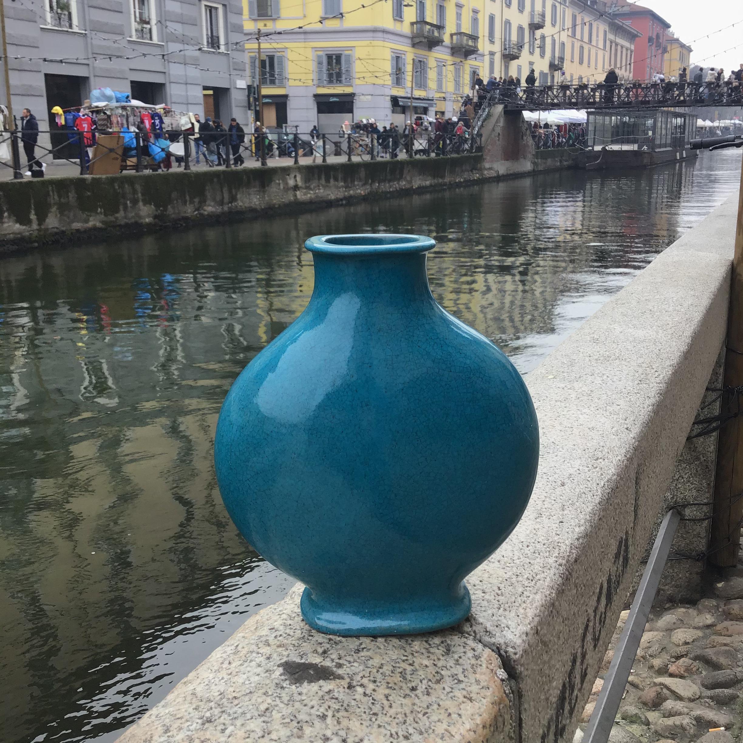 Italian Fantoni Marcello Vase Ceramic 1950 Firenze, Italy For Sale