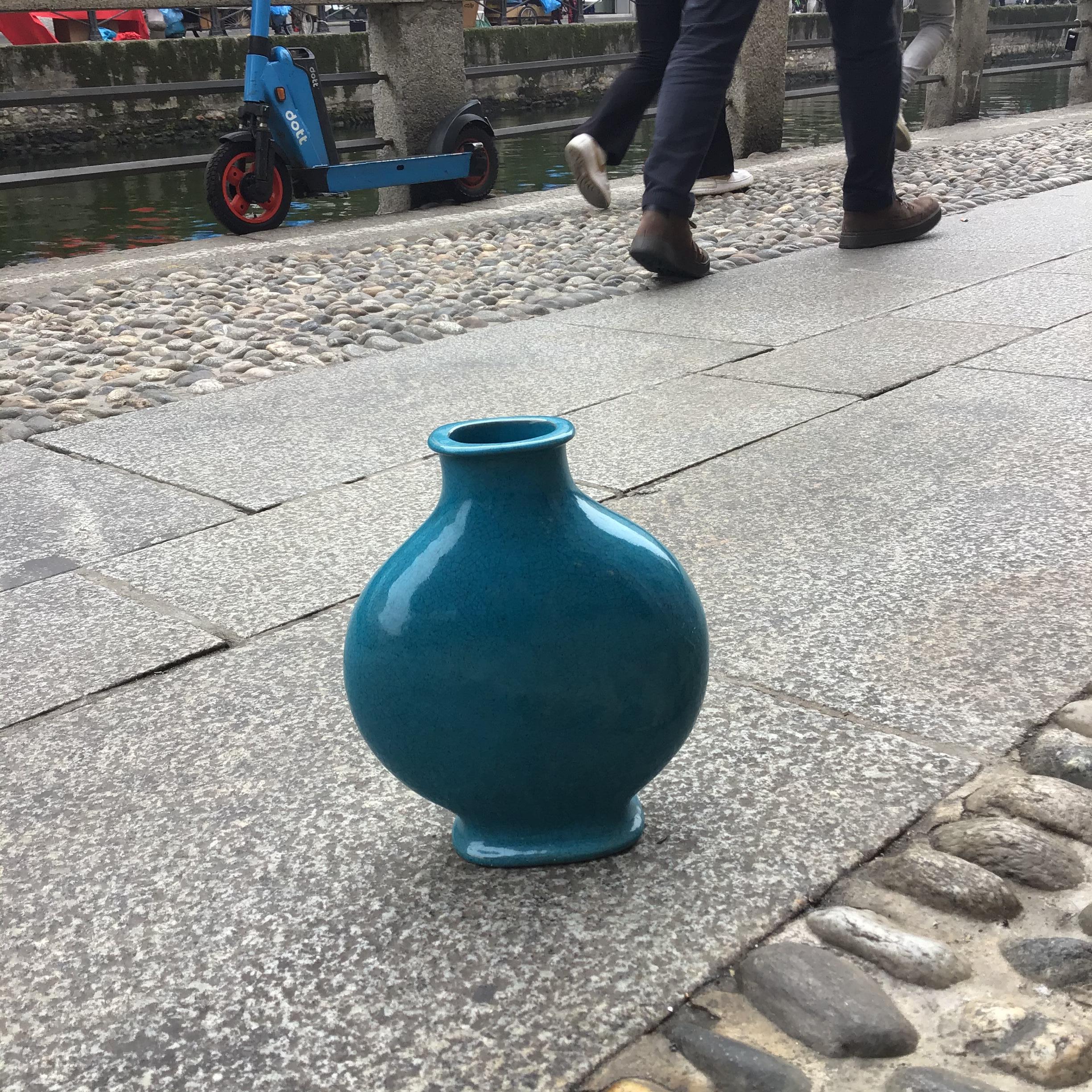 Fantoni Marcello Vase Ceramic 1950 Firenze, Italy In Excellent Condition For Sale In Milano, IT