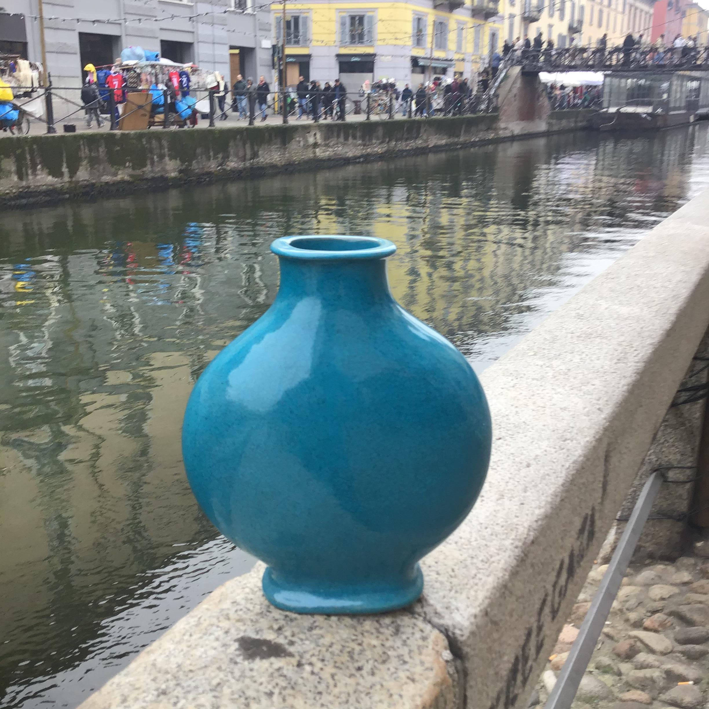Mid-20th Century Fantoni Marcello Vase Ceramic 1950 Firenze, Italy For Sale