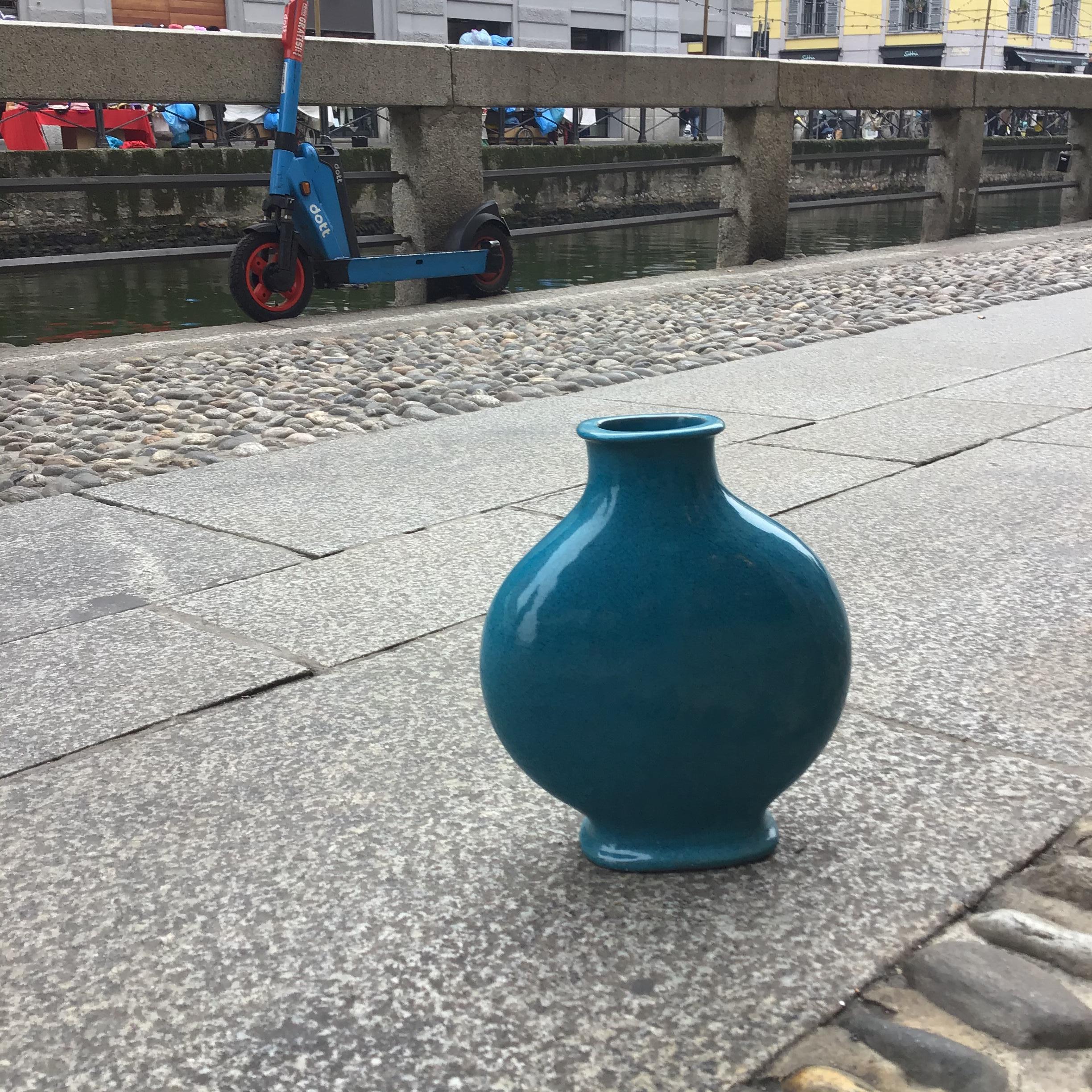 Murano Glass Fantoni Marcello Vase Ceramic 1950 Firenze, Italy For Sale