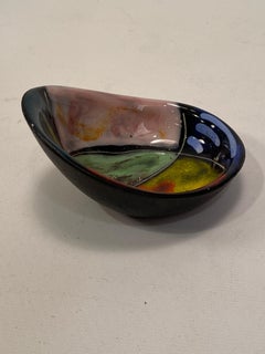 Fantoni Style Leather Wrapped Bowl