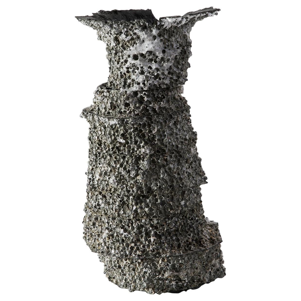 Far Deep Void Polystyrene Molded Concrete Vase For Sale